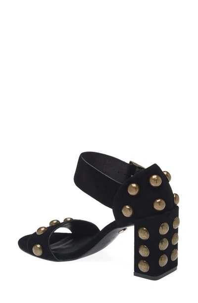 Shop Cecelia New York Gail Stud Sandal In Black Suede