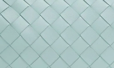 Bottega Veneta Bauletto Medium Intrecciato Top-handle Bag In 3943 Teal Washed-m Brass