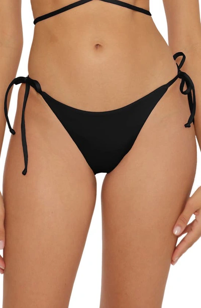 Shop Becca Color Code Side Tie Bikini Bottoms In Black