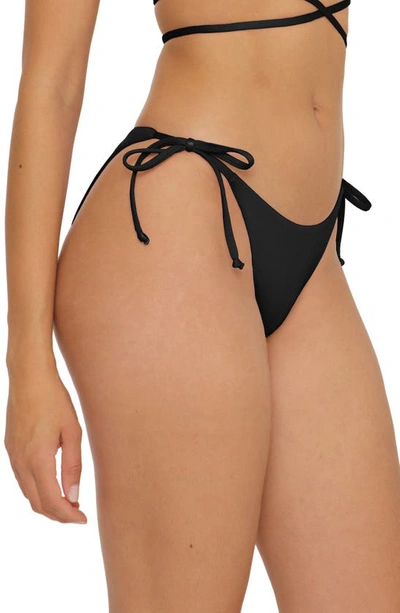 Shop Becca Color Code Side Tie Bikini Bottoms In Black