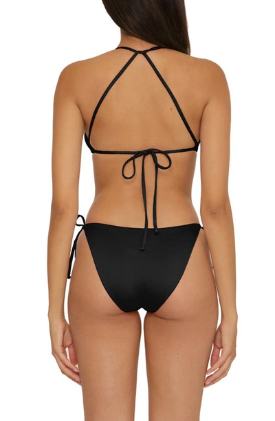 Shop Becca Color Code Side Tie Bikini Bottoms In Black