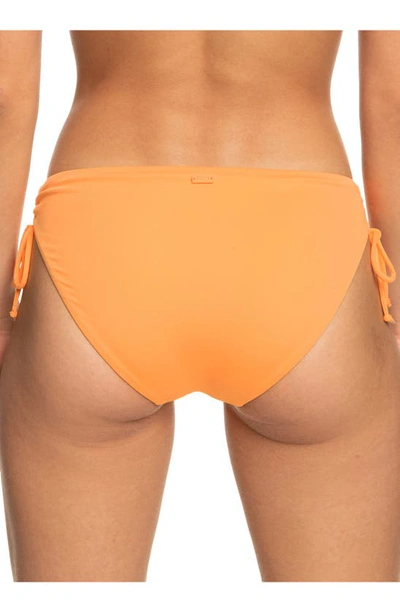 Shop Roxy Beach Classics Side Tie Hipster Bikini Bottoms In Mock Orange