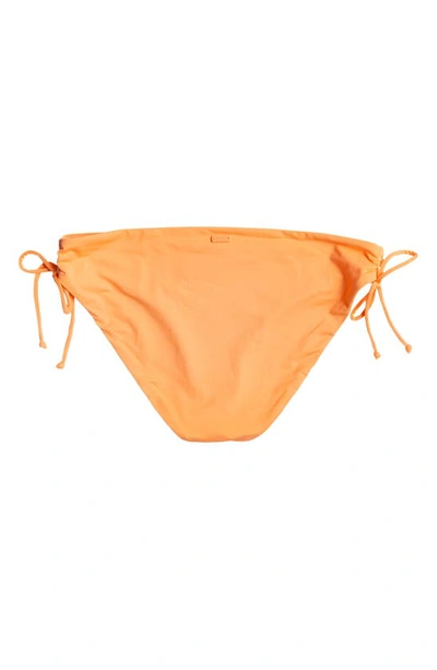 Shop Roxy Beach Classics Side Tie Hipster Bikini Bottoms In Mock Orange