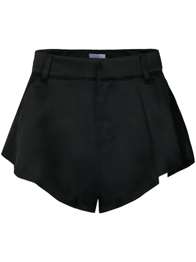 Shop Rta High-waisted Wide-leg Shorts In Black