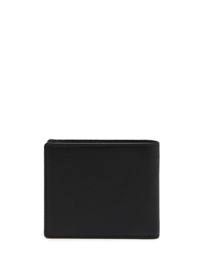 Shop Diesel Bi Fold Coin S Leather Wallet In Black