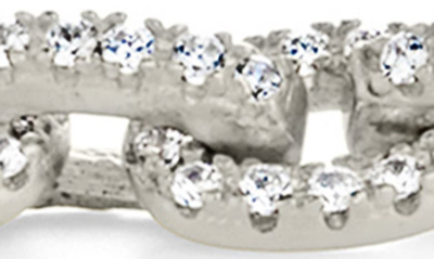 Sterling Forever Harper Pavé Cubic Zirconia Link Bracelet In Silver