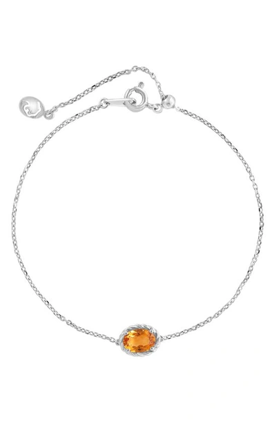 Shop Effy Sterling Silver Semiprecious Stone Bracelet In Orange