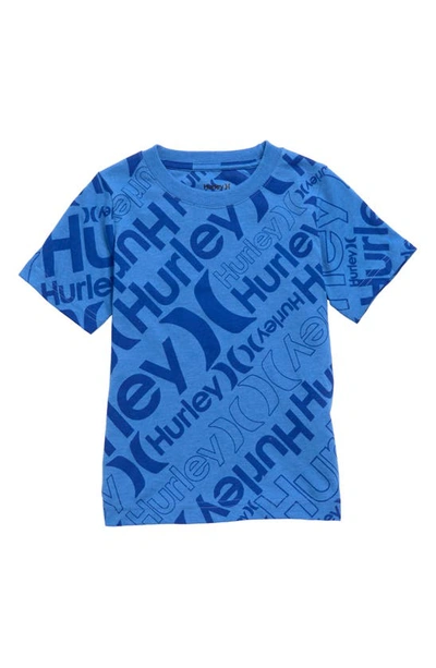Shop Hurley Kids' Tracer Logo T-shirt In B97pacific