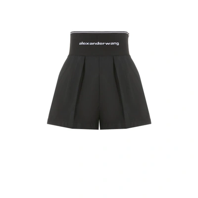 Alexander Wang Women Safari Short With Exposed Zipper And Logo Elastic In Animal Print