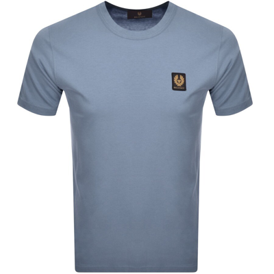 Shop Belstaff Short Sleeve Logo T Shirt Blue