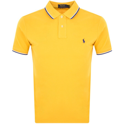 Shop Ralph Lauren Slim Fit Polo T Shirt Yellow