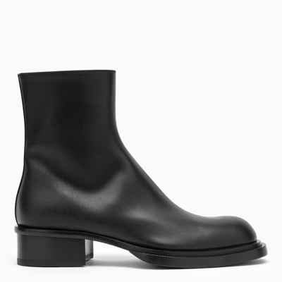 Shop Alexander Mcqueen | Black Leather Cuban Boot