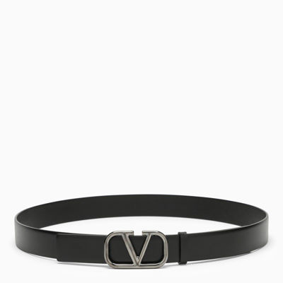 Shop Valentino Garavani | Vlogo Black Leather Belt