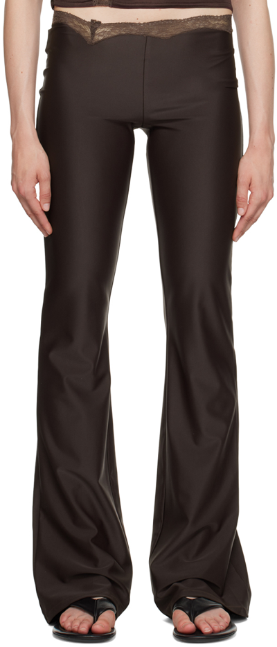 Shop Vaillant Brown Asymmetric Trousers