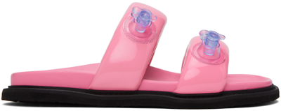 Shop Moschino Pink Inflatable Slides In 600 * Rosa
