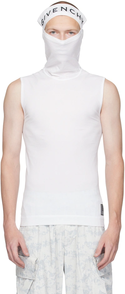 Shop Givenchy White Balaclava Tank Top In 100-white