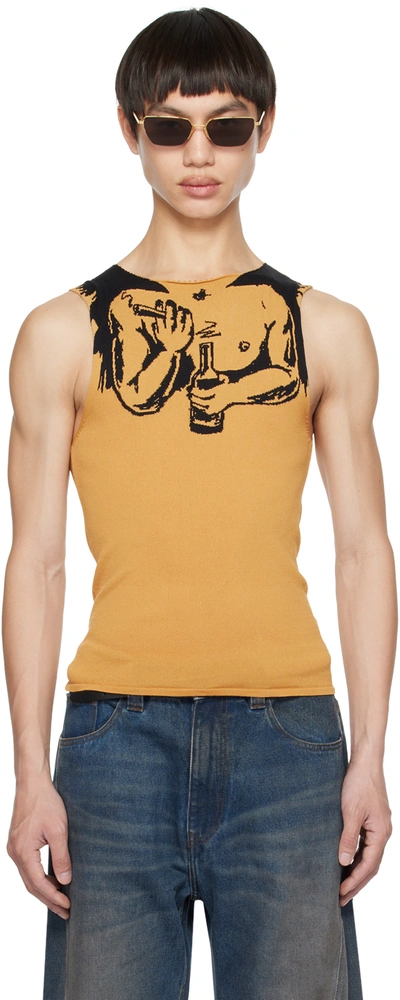 Shop Y/project Tan Tattoo Arms Tank Top In Sand