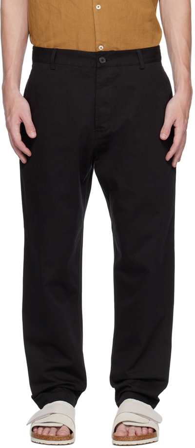 Shop Universal Works Black Military Trousers
