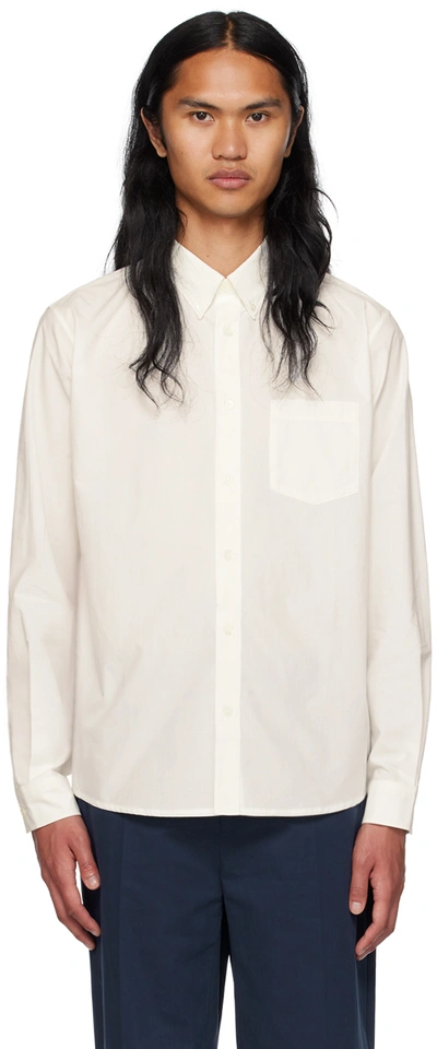 Shop Apc White Edouard Shirt In Aab White