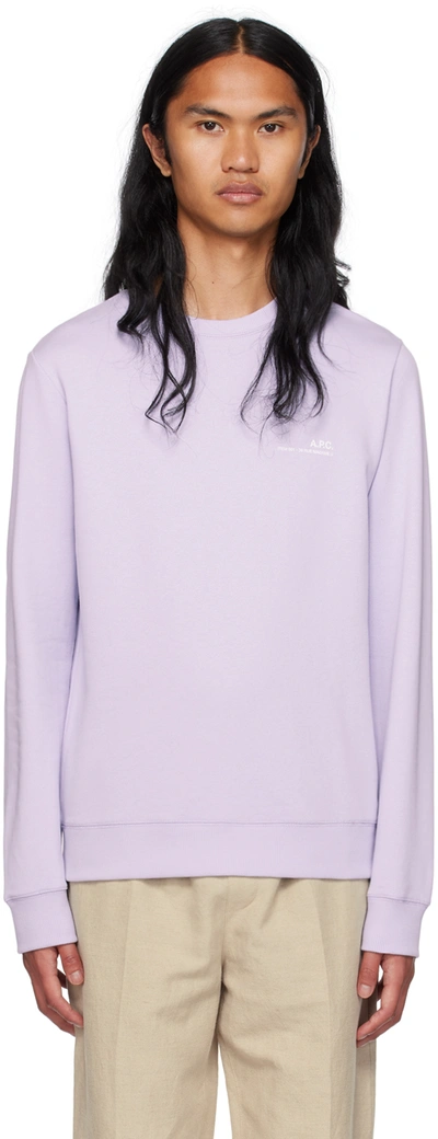 Shop Apc Purple Item Sweatshirt In Haf Parma