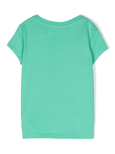Shop Ralph Lauren Logo-embroidered Cotton T-shirt In Green