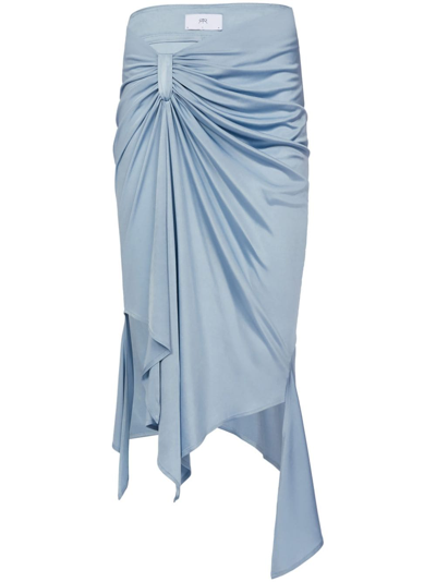 Rta Draped Pencil Skirt In Blue