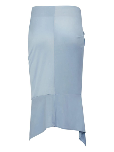 Rta Draped Pencil Skirt In Blue