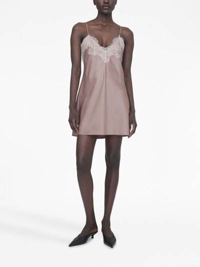 Shop Anine Bing Romina Slip Dress In Pink