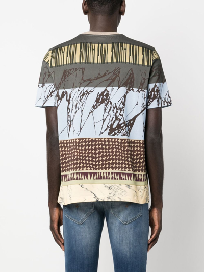 Shop Paul Smith Graphic-print Cotton T-shirt In Green