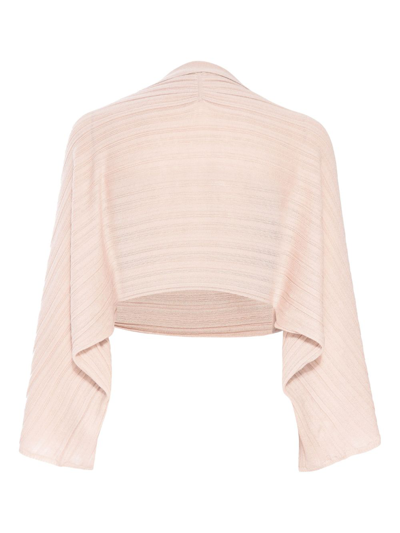 Shop Rta Draped-sleeves Cowl-neck Top In Neutrals