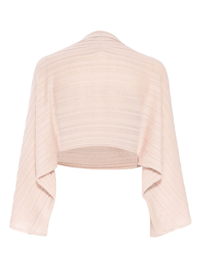 Rta Draped-sleeves Cowl-neck Top In Neutrals