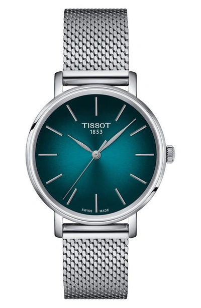 Shop Tissot Everytime Mesh Strap Watch, 34mm In Grey