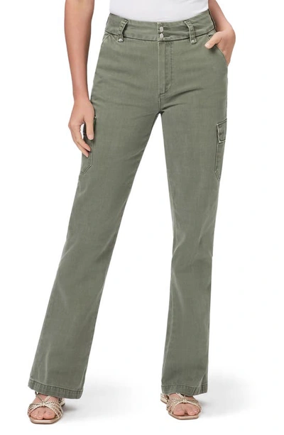 Shop Paige Dion High Waist Cargo Trousers In Vintage Ivy Green