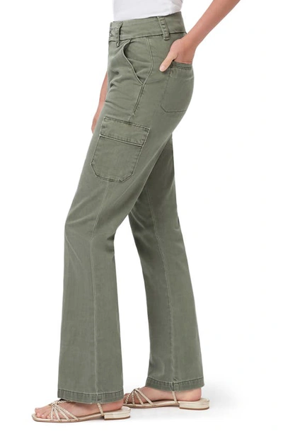 Shop Paige Dion High Waist Cargo Trousers In Vintage Ivy Green