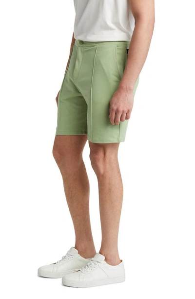 Shop Stone Rose French Terry Shorts In Green