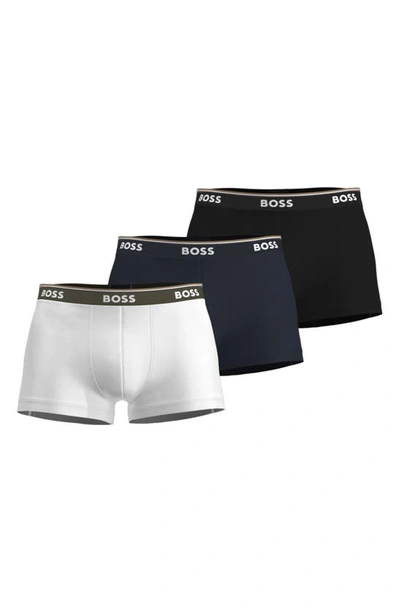 Shop Hugo Boss Assorted 3-pack Trunks In Black Miscellaneous