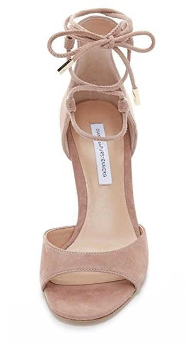 Shop Diane Von Furstenberg Rimini Lace Up Sandals In Powder