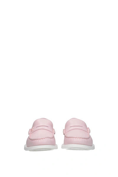Shop Saint Laurent Loafers Mag Leather Pink Pastel Pink