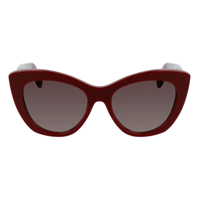 Shop Ferragamo Salvatore  Sf 1022s 214 Womens Cat-eye Sunglasses In Red