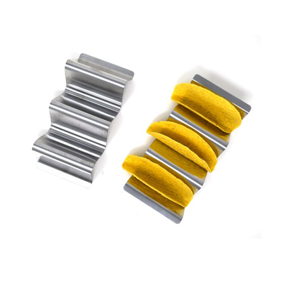 Norpro Stainless Steel Taco Rack, Holds 3 Tacos Each, Set Of 2 In Silver