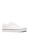Vans Old Skool Leather-trimmed Canvas And Suede Sneakers In Classic White