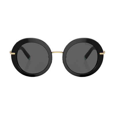 Shop Tiffany & Co Tf 4201 8001s4 50mm Womens Round Sunglasses In Black