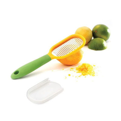 Norpro Grip-ez Citrus Grater With Sheath, Great For Lemon, Lime, Orange Zest In Green