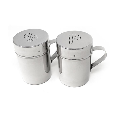 Shop Norpro Stainless Steel Salt And Pepper Shaker Set With Covers In Silver