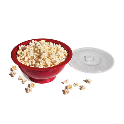 Norpro Microwave Popcorn Popper With Lid, 10.5-inch, Red In Red
