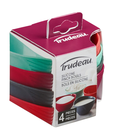 Trudeau Silicone Pinch Bowls, 1/2 Cup, Set Of 4, Assorted Colors In Multi