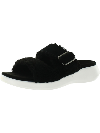 Shop Koolaburra Pasea Womens Faux Fur Slip-on Slide Sandals In Multi