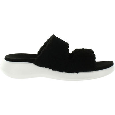 Shop Koolaburra Pasea Womens Faux Fur Slip-on Slide Sandals In Multi
