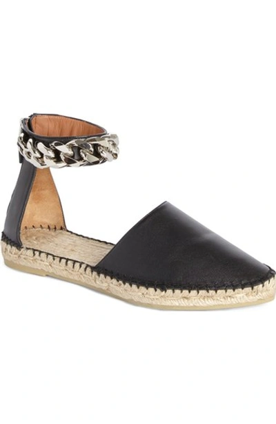 Shop Givenchy Chain Detail D'orsay Espadrille Flat (women) In Black