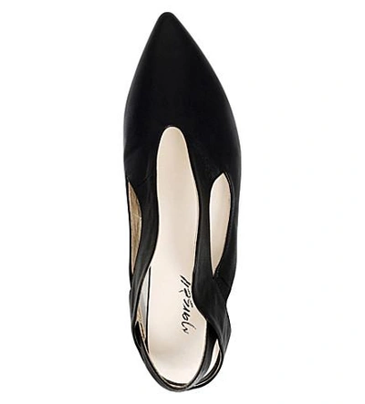 Shop Marsèll Augie Leather Pointed Flats In Black